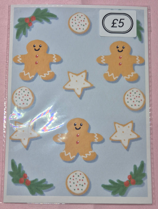 Gingerbread man print