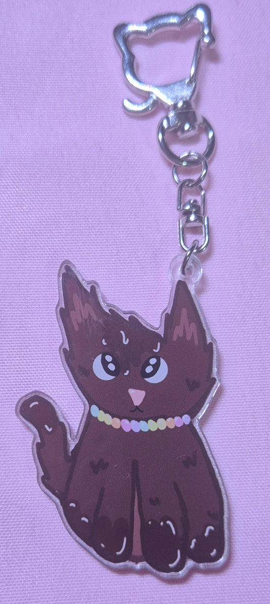 Coco the cat keychain