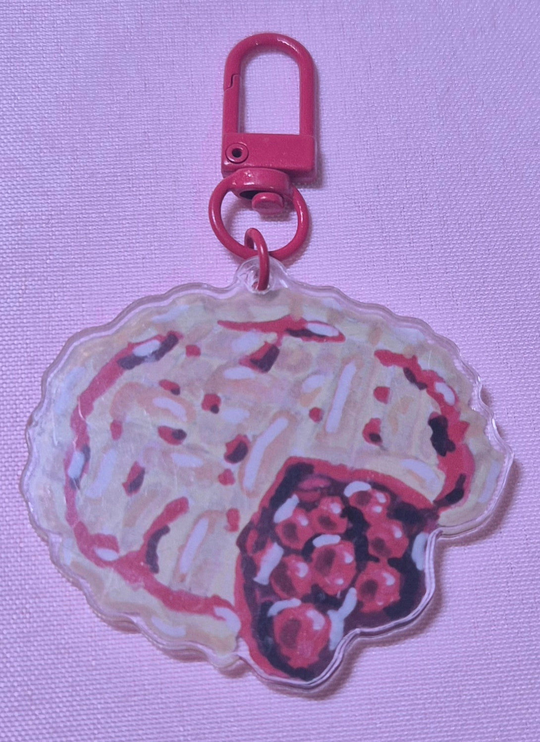 Cherry pie keychain